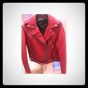 Zara faux leather moto jacket